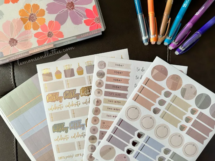 Erin Condren coiled lifeplanner with stickers