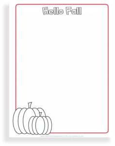 Printable Fall Writing Paper