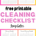 free printable cleaning checklist templates