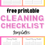 free printable cleaning checklist templates