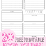 20 Free Printable Food Diary Templates