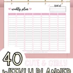 printable weekly planner landscape