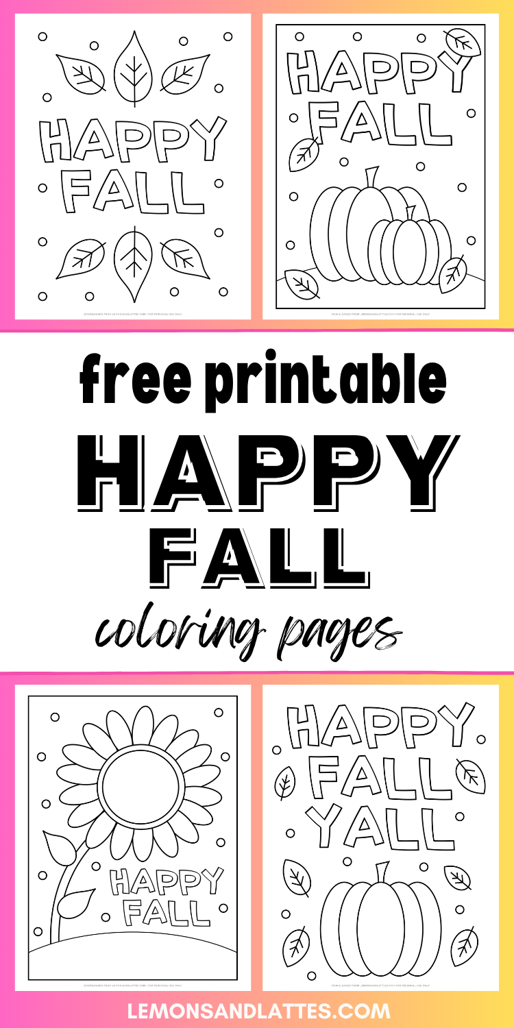 Happy Fall Coloring Pages