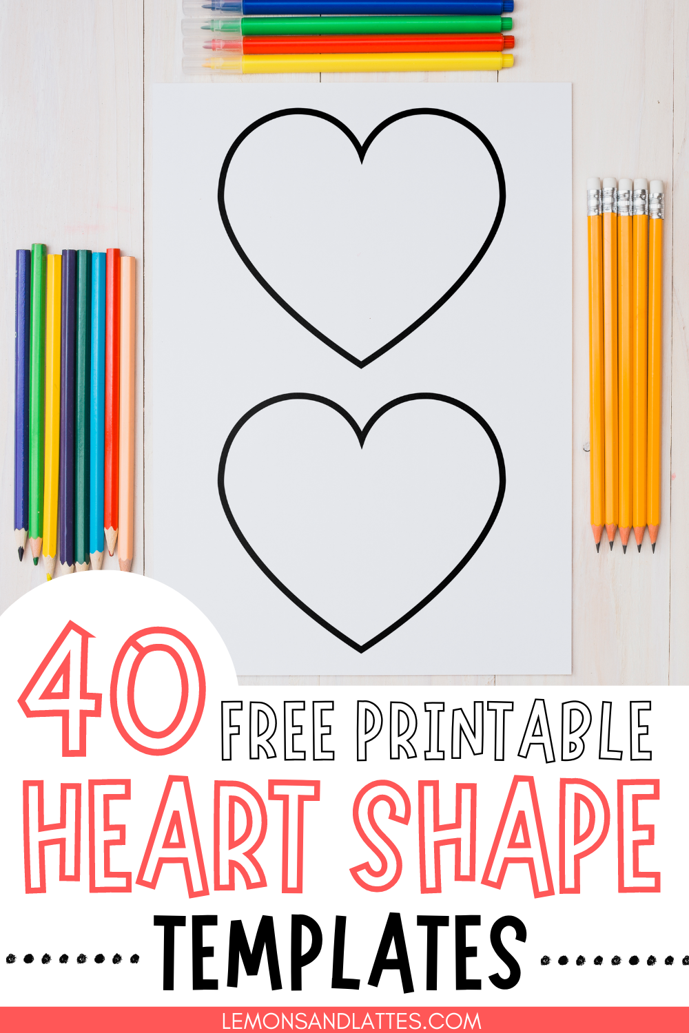 Printable Heart Shape Templates for Cards, Crafts, and More