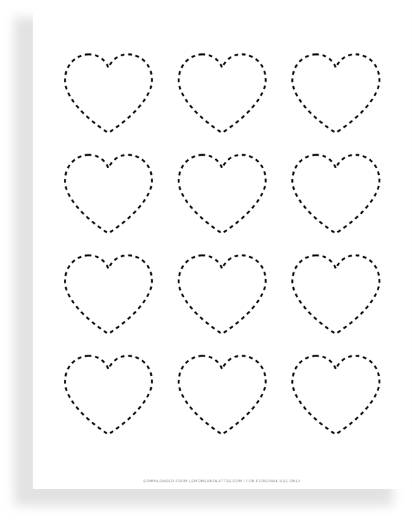 Printable Heart Shape Templates for Cards, Crafts, and More