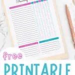 free printable cleaning checklist