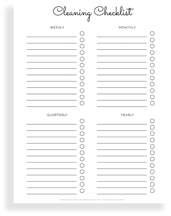 28 Free House Cleaning Checklist Templates