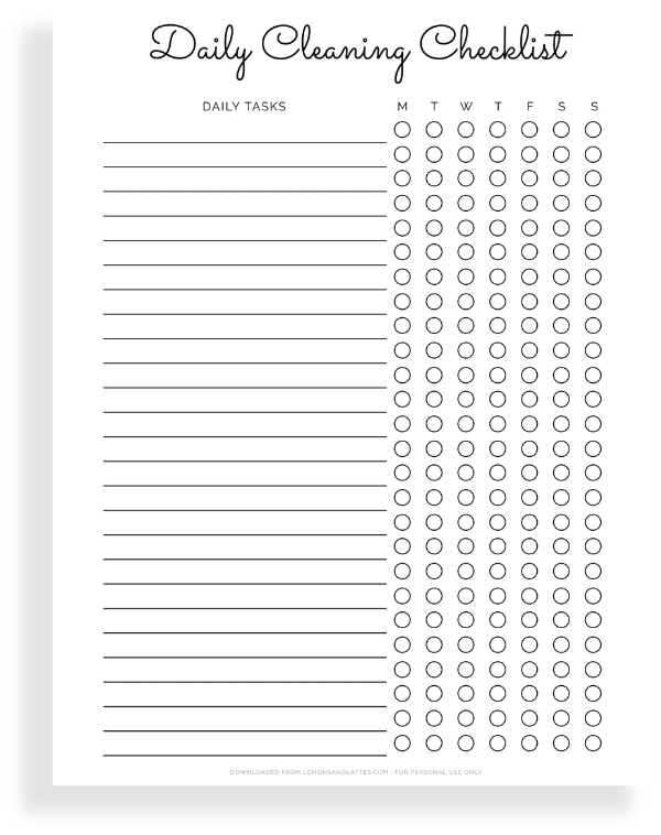 28 Free House Cleaning Checklist Templates