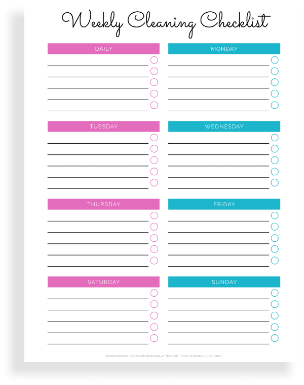 28 Free House Cleaning Checklist Templates