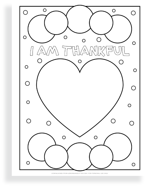 i am thankful for free printable