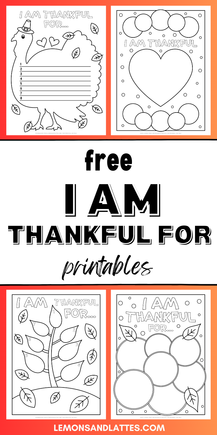 I Am Thankful for Printables