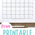 free printable bill calendar