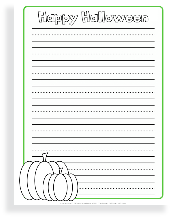 halloween handwriting practice paper