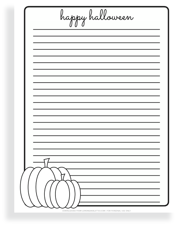Printable Halloween Writing Paper