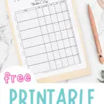 free printable workout tracker