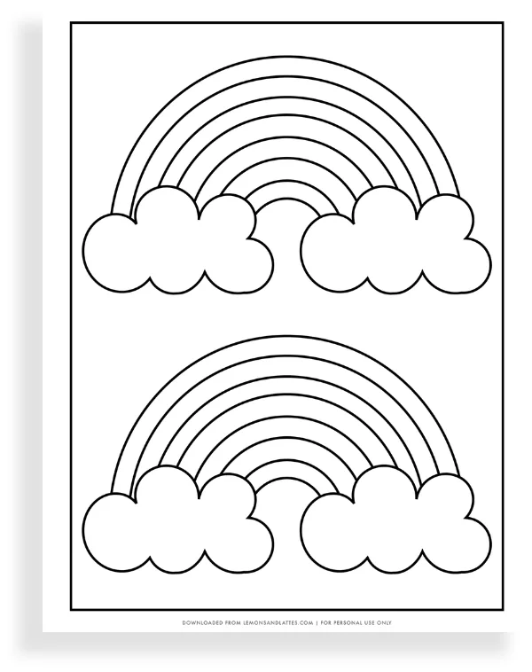 Colorable Rainbows: 100 Free Printable Rainbow Coloring Pages Colorable Rainbows: 100 Free Printable Rainbow Coloring Pages