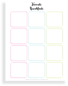 Cute Meal Planner Printables