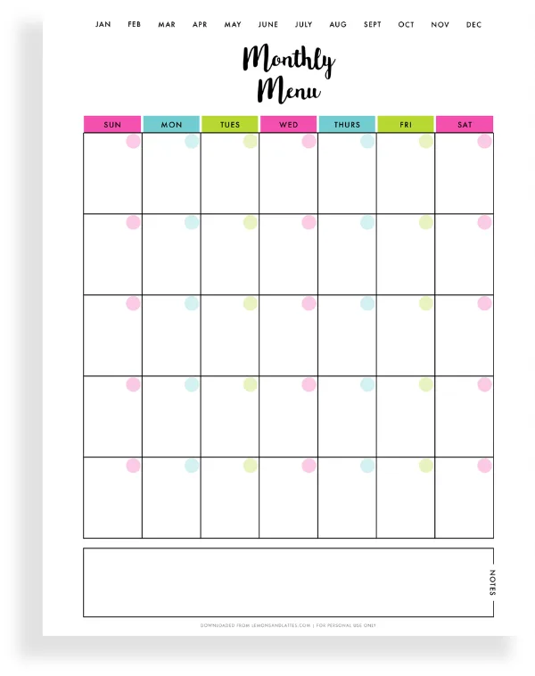 23 Cute Meal Planner Printables