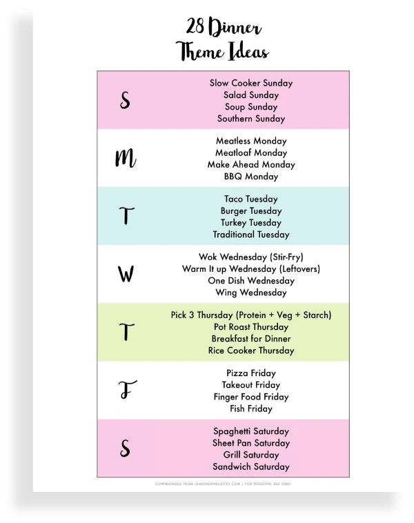 23 Cute Meal Planner Printables