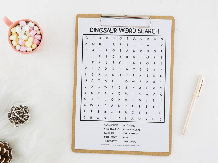 dinosaur word search printables