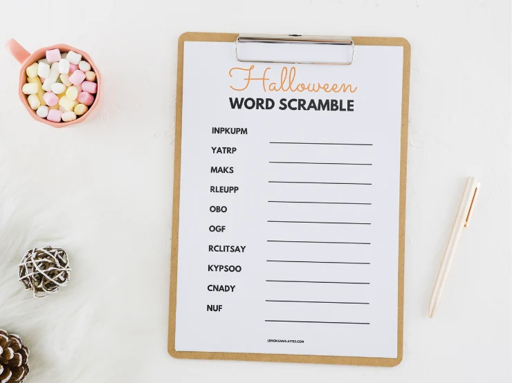printable halloween word scramble activities