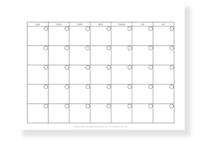 Printable Blank Calendars