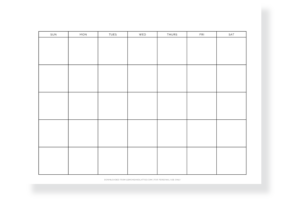 Printable Blank Calendars