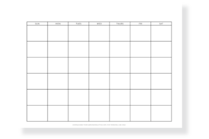 Printable Blank Calendars