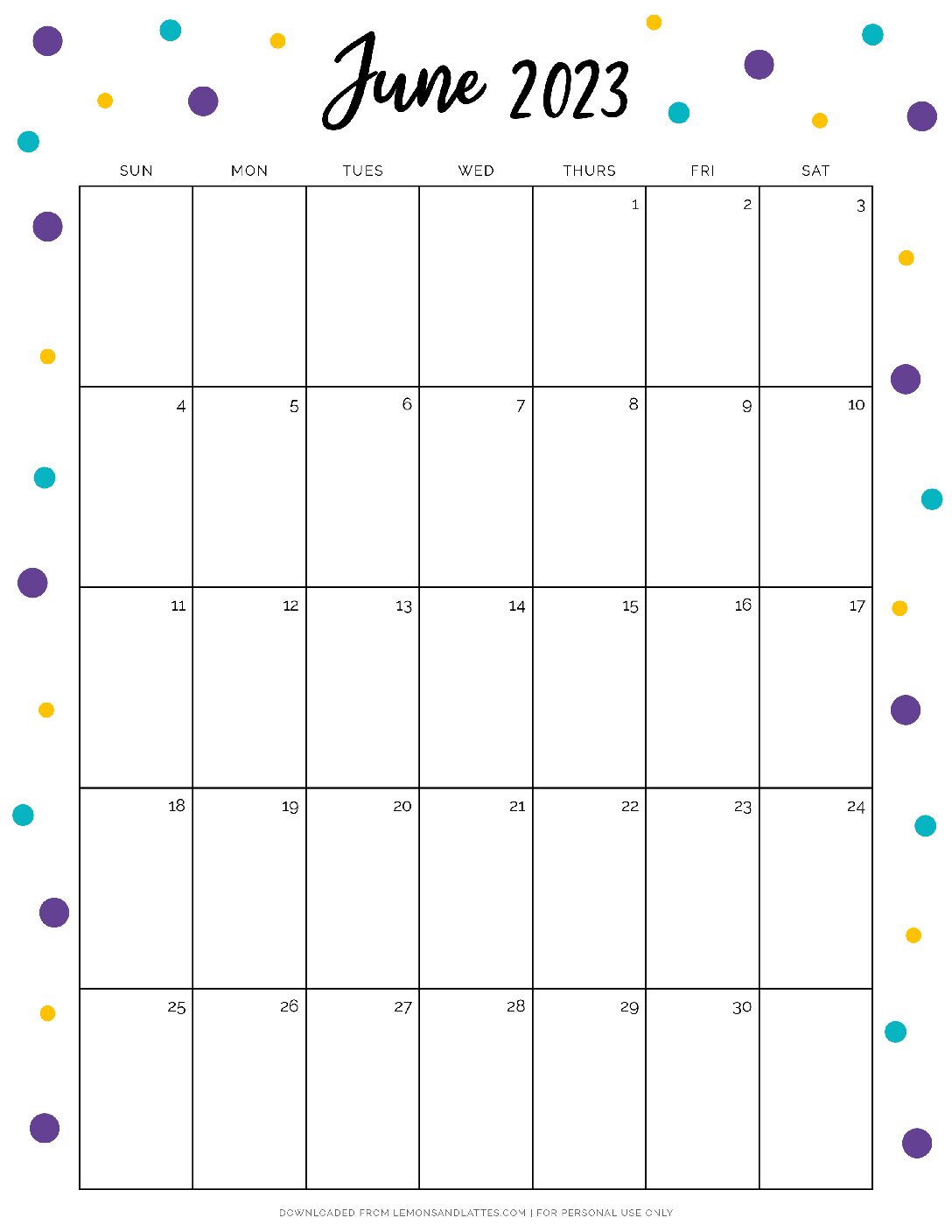 printable-june-calendar-2023-50 - Lemons and Lattes