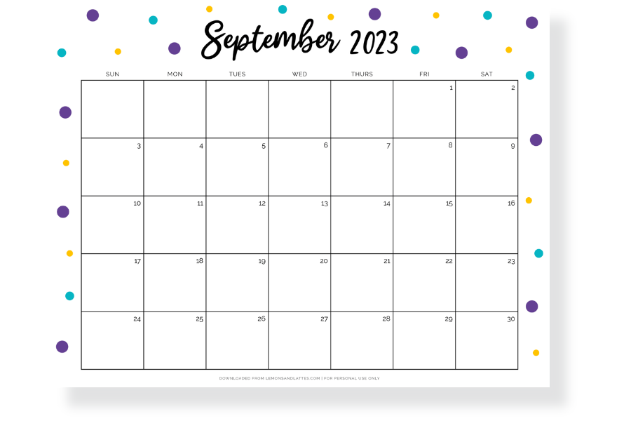 printable september calendar