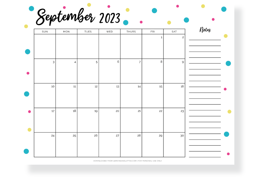 september 2023 calendar