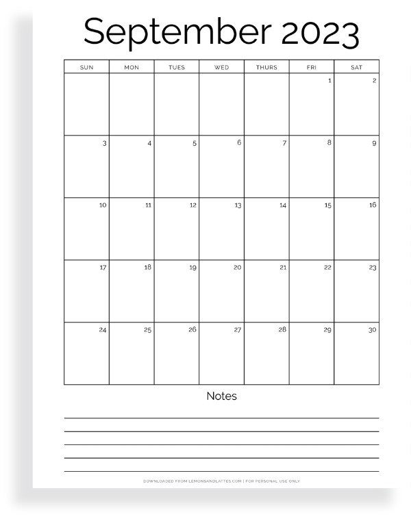 printable september calendar