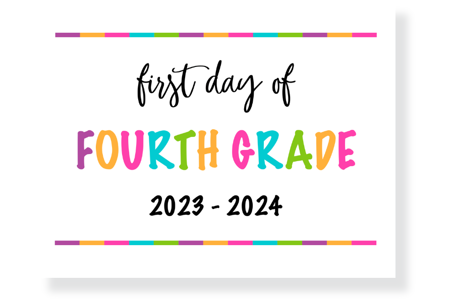 First Day of 12th Grade sign - PRINTABLE