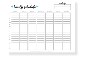 Cute Hourly Planner Templates to Organize Your Day