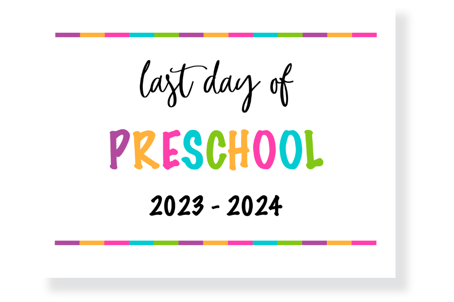 Free First Day of School Sign Printable 20232024