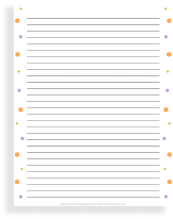 printable lined paper