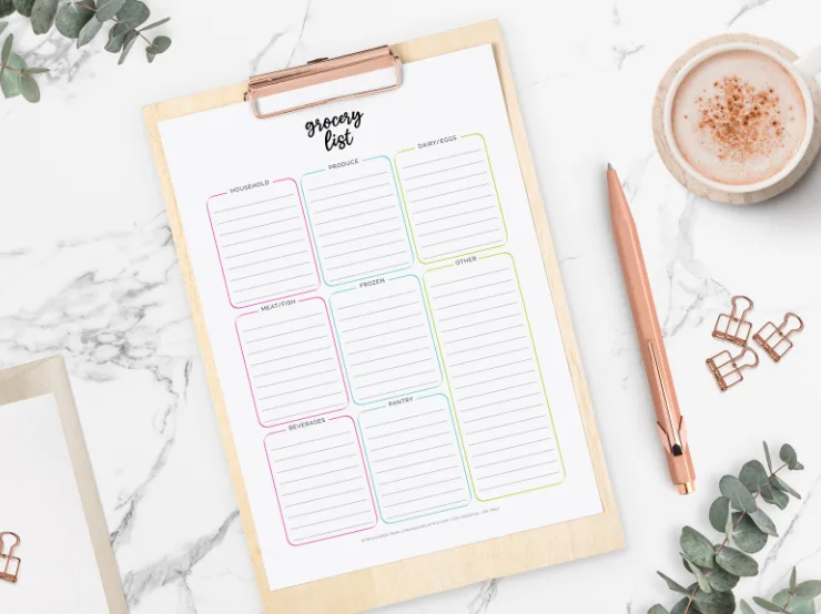 printable shopping list