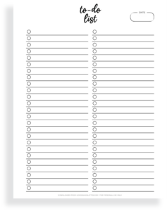 60+ Free To-Do List Printables
