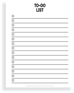 60+ Free To-Do List Printables