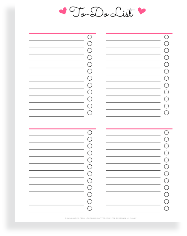 to do list with categories