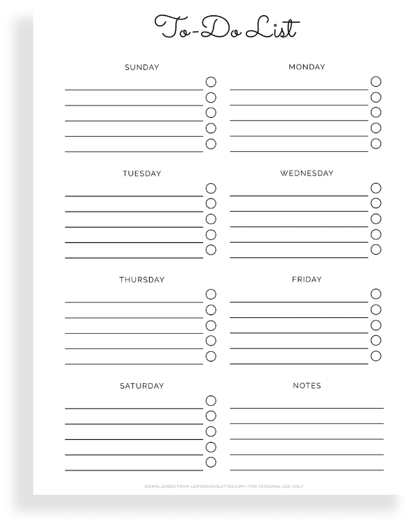 50 Free To-Do List Printables