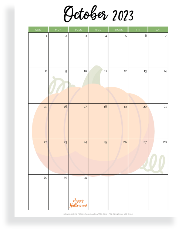 autumn calendar 2023