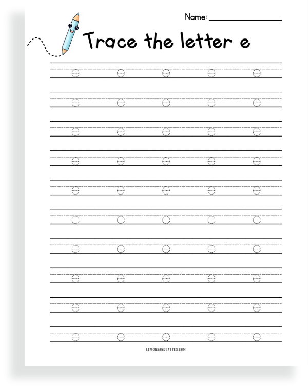 lowercase letter tracing worksheet