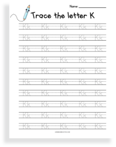 Letter Tracing Worksheets (A-Z)