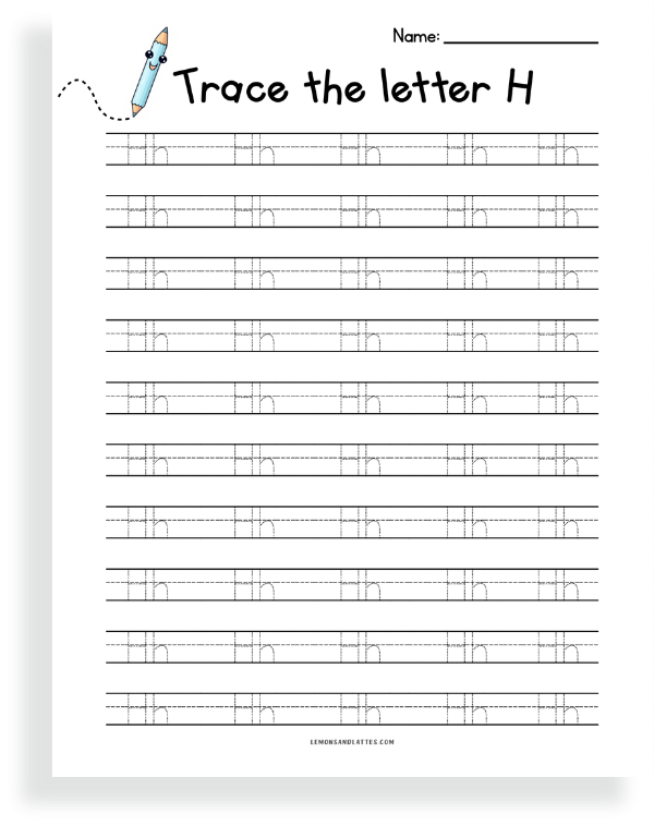 uppercase and lowercase letter tracing worksheet