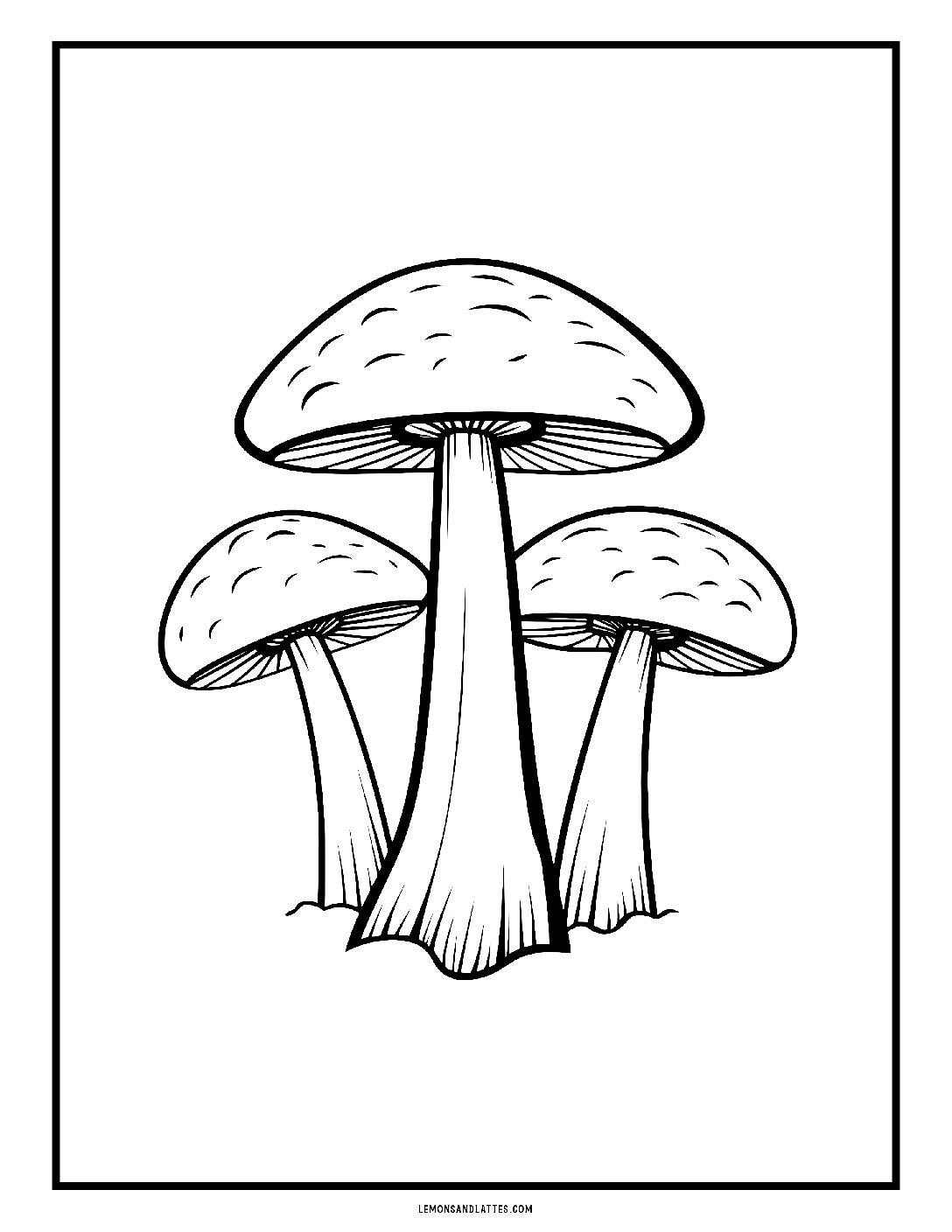 mushroom-coloring-page22 - Lemons and Lattes