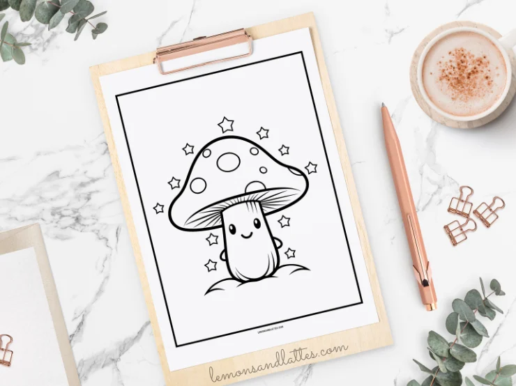 mushroom coloring pages