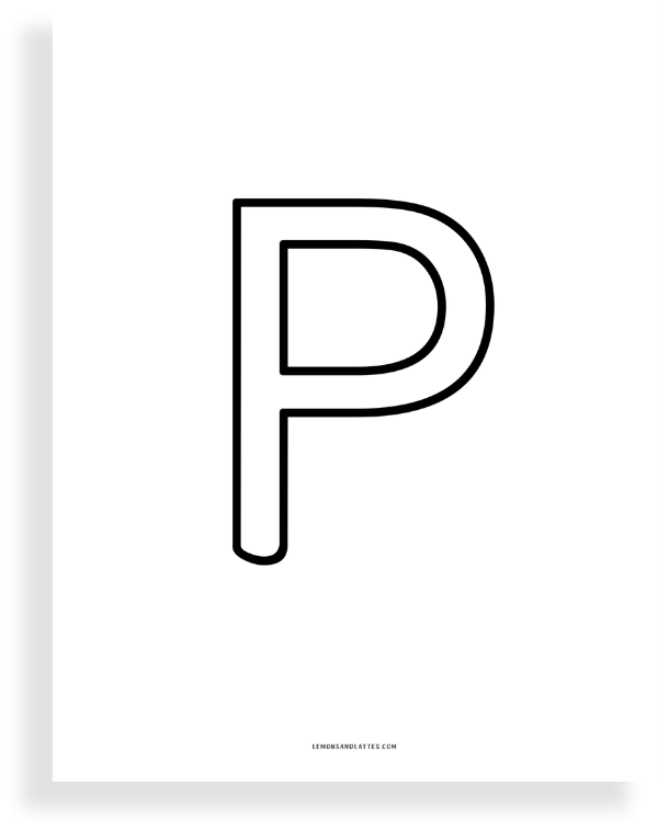 uppercase letter p