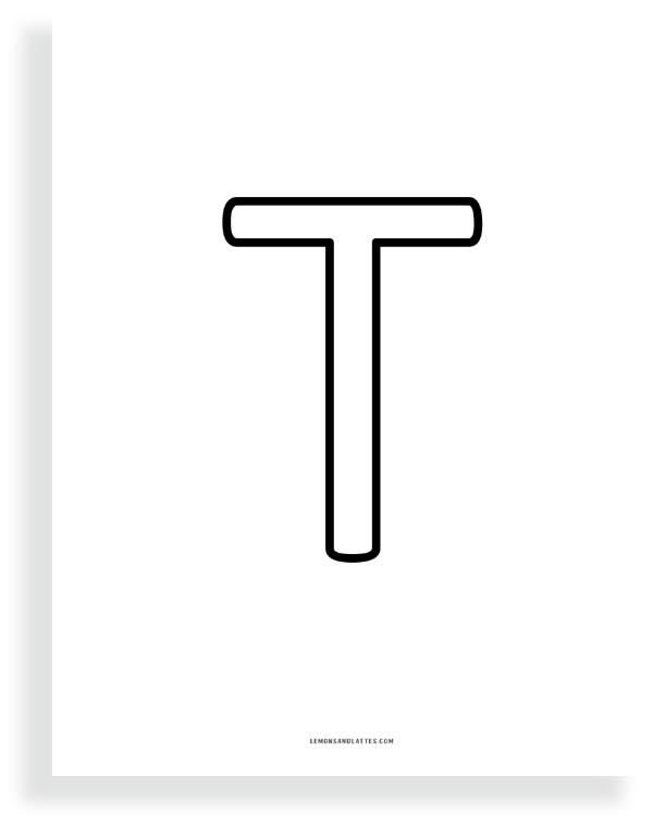 uppercase letter t