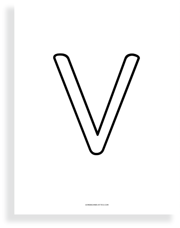 uppercase letter v